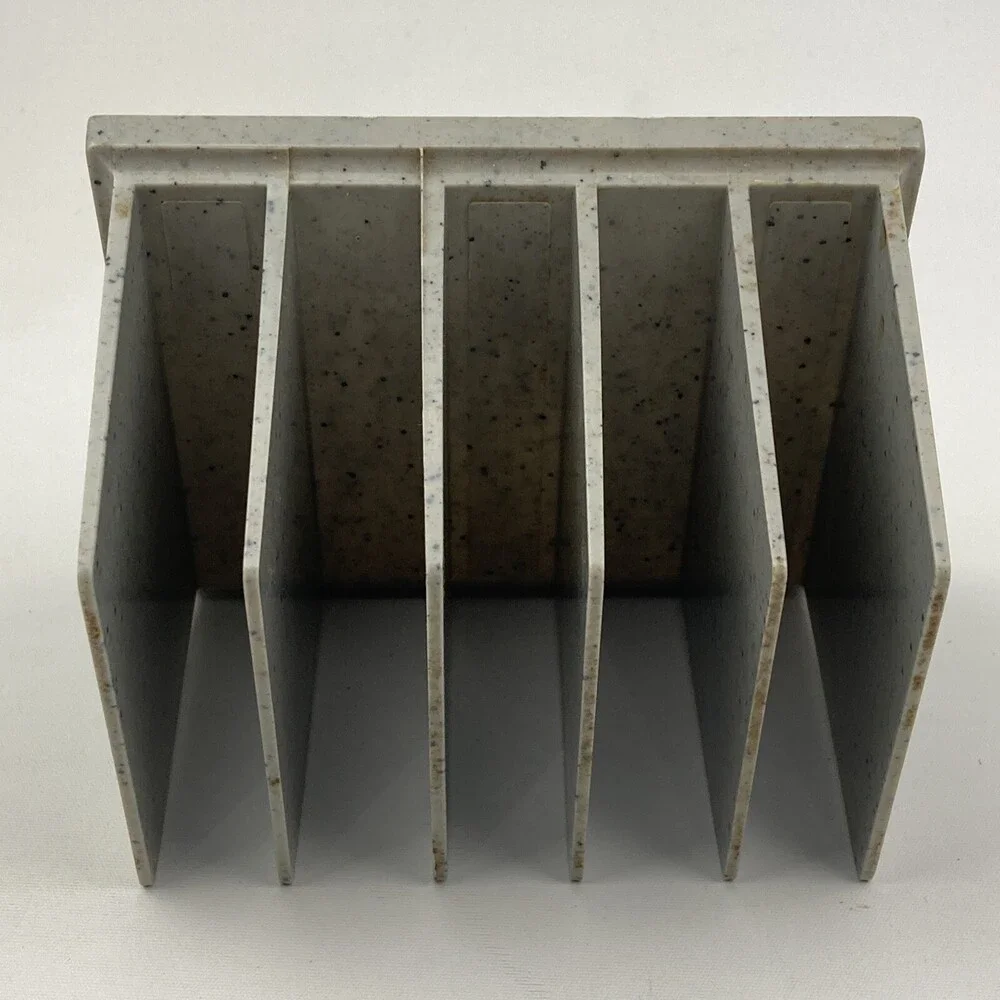 VTG Rogers 5 Slot Gray Speckle Plastic Letter Mail Desk File Sorter